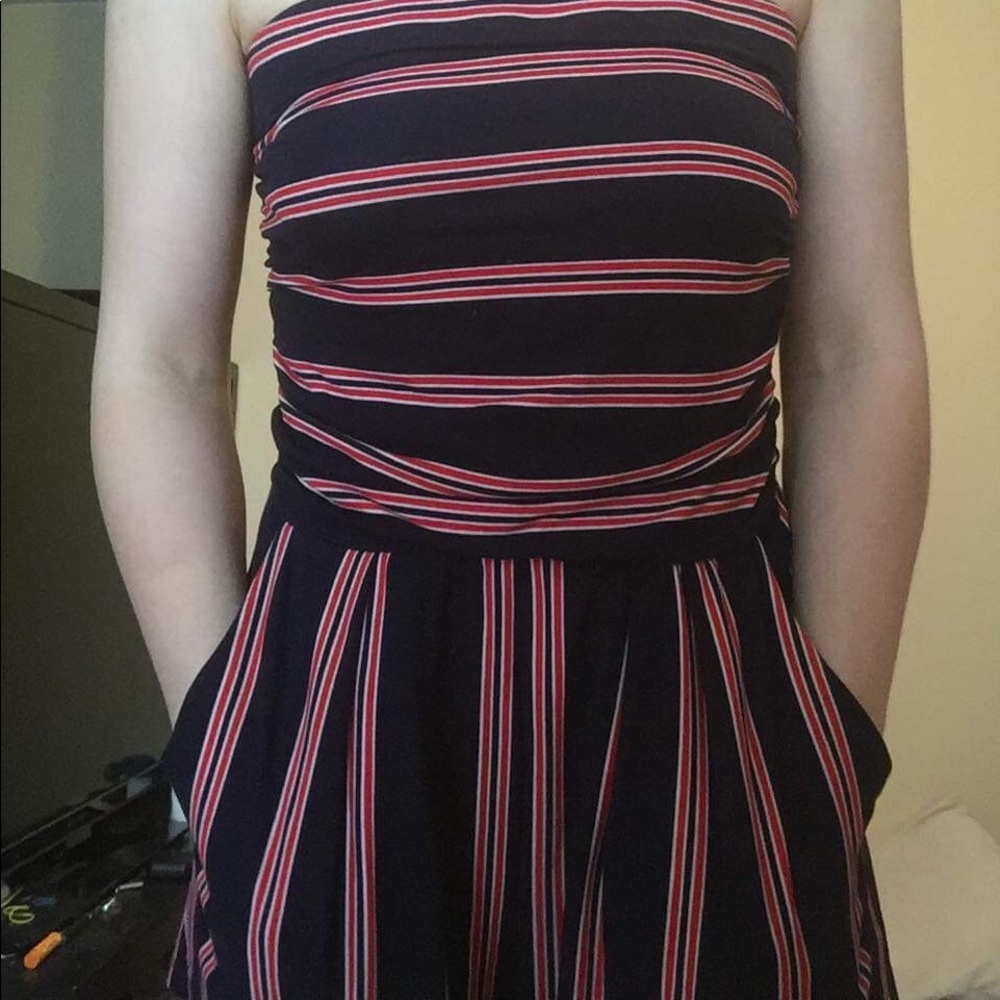 Strapless romper
